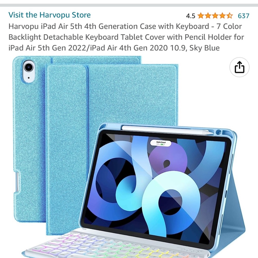 Ipad air keyboard and case